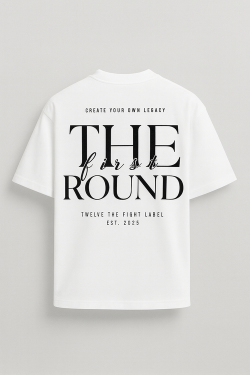 The first round - oversized white