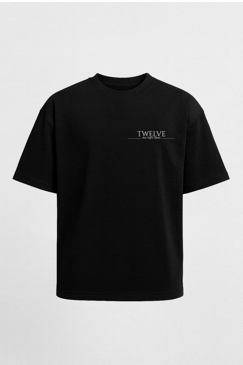 The first round - oversized black tee